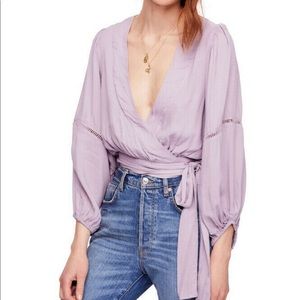 Free people relaxed blouse in Lavender